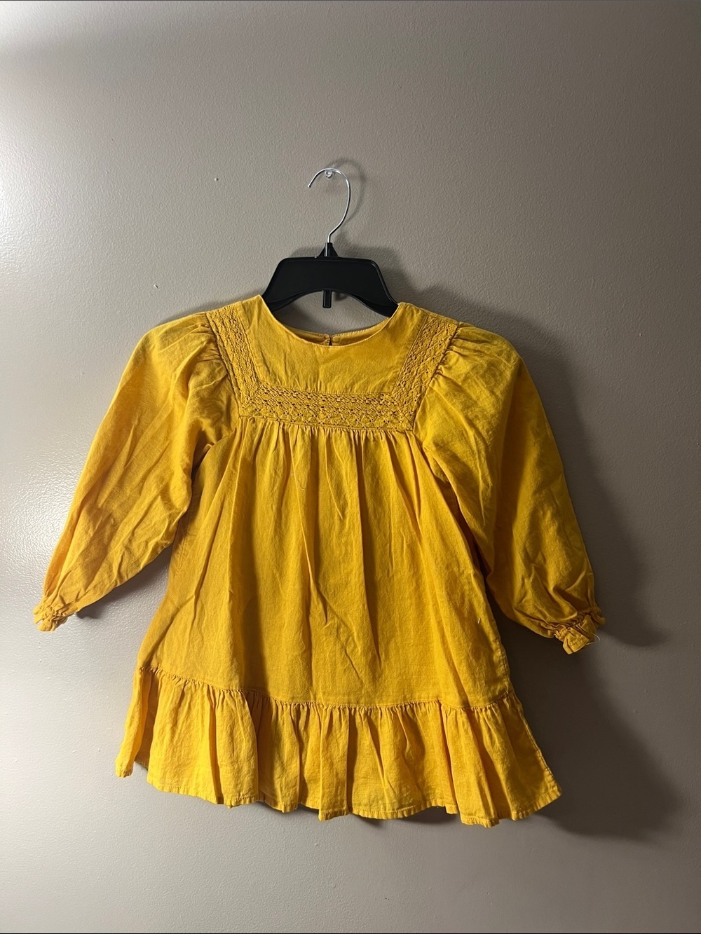 Cat & Jack Mustard Yellow Girls Cotton Dress